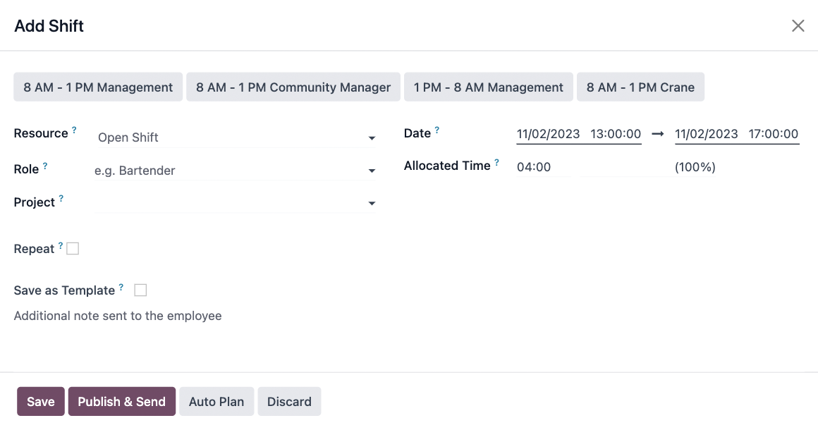 planning shift scheduling